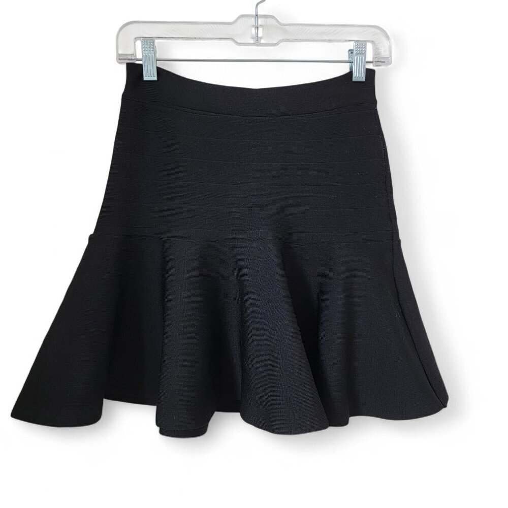 BONGO Size M Black Flared Mini Skirt, Excellent Preowned Condition